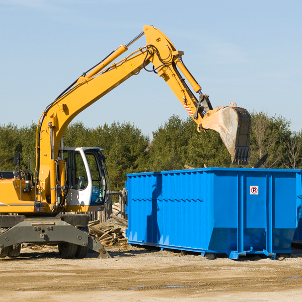 what size residential dumpster rentals are available in St James New York